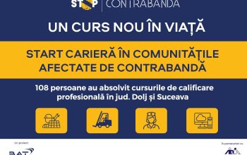 COMUNICAT: 108 persoane calificate în prima serie a programului ANOFM – BAT România, dedicat comunităților afectate de contrabandă